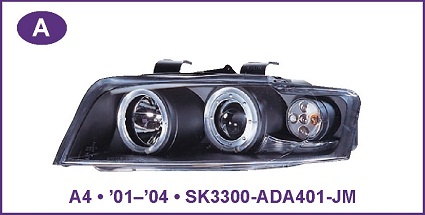 AUDI A4 01-04 ANGELEYES CRNI,HROM
